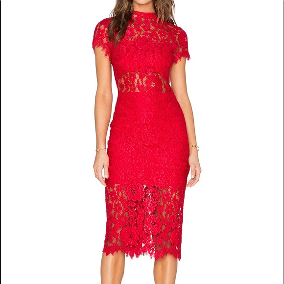 alexis red dress lace